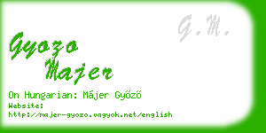 gyozo majer business card