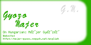 gyozo majer business card